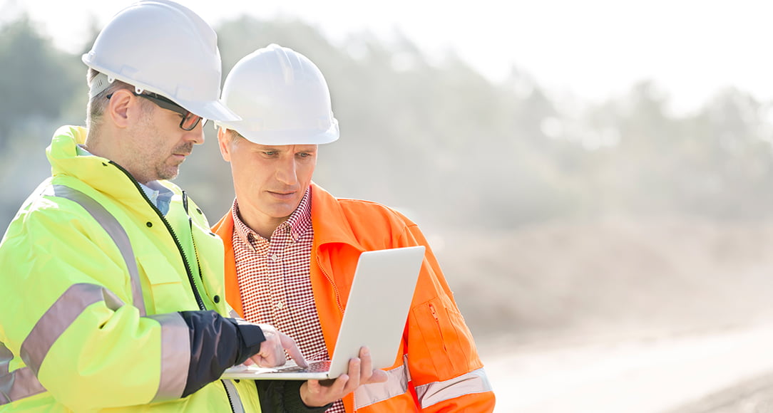 WESSLING employee on a construction site
